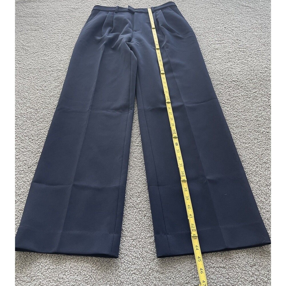 Anthropologie Favorite Daughter Pants Blue Tailored Preppy Wide Leg Sz 12 NWT - Picture 4 of 9